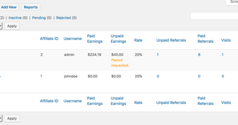 Affiliatewp Advanced Payouts Affiliates Overview