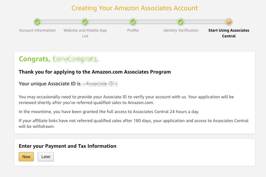 How to Become an Amazon Affiliate Signup Complete